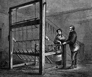 Spinning Machine Gallery: Thomas Highs spinning jenny, (c1880)