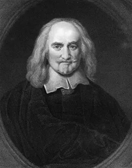 Posselwhite Collection: Thomas Hobbes, 17th century English philosopher, (1836).Artist: James Posselwhite