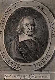 Political Philosophy Gallery: Thomas Hobbes, English philosopher, c1668 (1894). Artist: William Faithorne