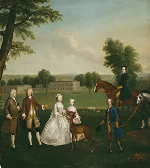 Thomas Lister and Family at Gisburne Park, 1740/41. Creator: Arthur Devis