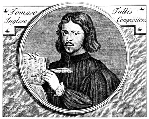 Quill Pen Prints: Thomas Tallis, (c1505-1585), English organist and composer