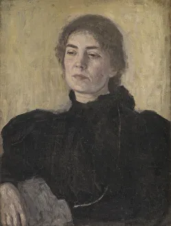 Hammershoi Wilhelm Prints: Thora Bendix, née Anne Victoria Sundberg, 1896. Creator: Vilhelm Hammershøi