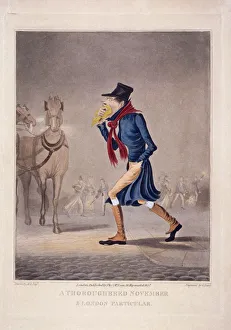George Hunt Prints: A thoroughbred November and London particular, 1827. Artist: George Hunt
