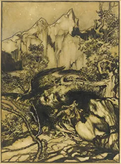 Viking Gallery: Thors Journey to the Land of the Giants, 1901. Artist: Rackham, Arthur (1867-1939)