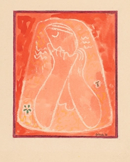 Regret Prints: Thoughtful, 1938. Creator: Mikulas Galanda