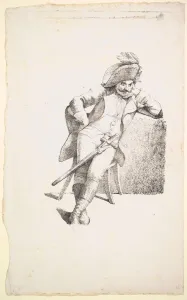 Pensive Prints: The Thoughtful Captain, 1822. Creator: Johann Gottfried Schadow