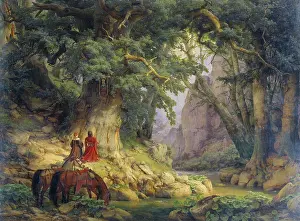 Aged Prints: The Thousand-Year-Old Oak, 1837. Creator: Karl Friedrich Lessing