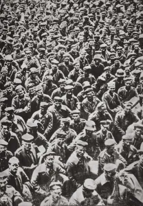 Thousands of German prisoners captured by the Allied advance, World War I, 1918. Artist Thousands of German prisoners captured by the Allied advance, World War I, 1918. Artist
