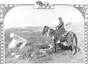 Unrest Prints: Threateners of Teheran: men who may capture the Shah - a mounted Bakhtiari