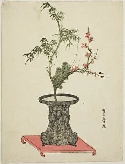 Flower Arrangement Gallery: 'Three friends'ikebana, late 18th-early 19th century