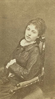 Wives Collection: Three-quarter length portrait of woman, seated in chair, facing left, between 1880 and 1886