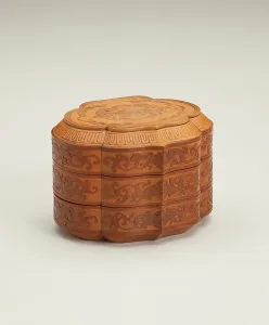Quing Dynasty Prints: Three-tier box, 19th century. Creator: Unknown