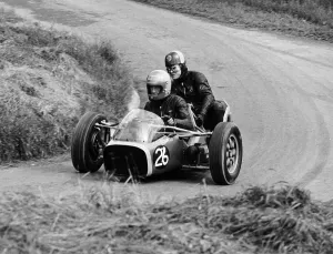 Corner Prints: Three-wheeled racing vehicle