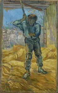 Van Gogh Museum Prints: The Thresher (after Millet), 1889. Creator: Gogh, Vincent, van (1853-1890)