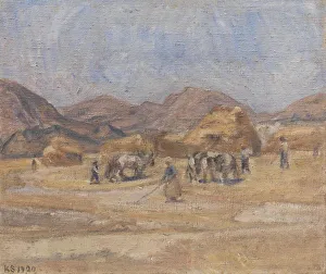 Threshing Prints: The threshing floor at Cività d'Antino; La battitura del grano a Cività d'Antino