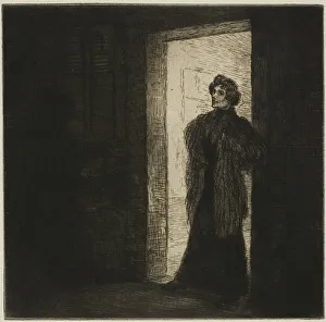 Steinlen Th And Xe9 Prints: On the Threshold, 1902. Creator: Theophile Alexandre Steinlen