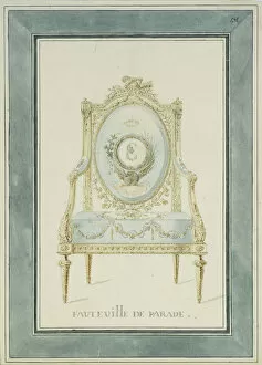 Charles Ca 1730 40 1812 Gallery: Throne Design for the Catherine Palace in Tsarskoye Selo, 1780s. Artist: Cameron, Charles (ca)