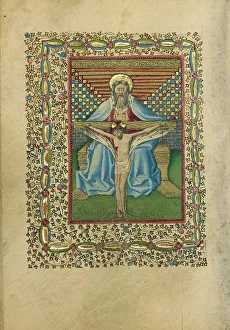 Holy Trinity Prints: The Throne of Grace Trinity; Book of Hours, about 1460. Creator: Unknown
