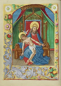 Holy Trinity Prints: The Throne of Grace Trinity; Book of Hours, early 16th century. Creator: Unknown