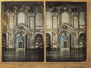 Throne Hall in the Moscow Kremlin, Russia, 1861. Artist: Wilhelm Schneider Throne Hall in the Moscow Kremlin, Russia, 1861. Artist: Wilhelm Schneider
