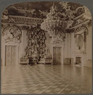 Throne Room Prints: Throne Room, Royal Palace, Berlin, with-plate-laden sideboard and regal decorations