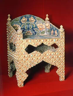 Boris Collection: Throne of the Tsar Boris Godunov, early 17th century. Artist: Iranian Master