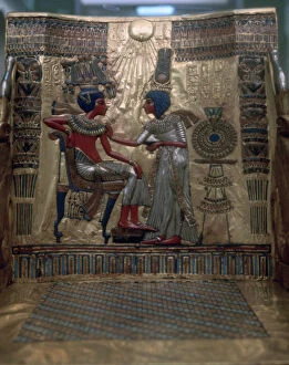 Images Dated 21st February 2007: The throne of Tutankhamun, (detail), Egyptian, 18th Dynasty
