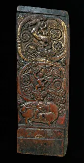 Woodcarving Prints: Throneback Panel, 14th century. Creator: Unknown