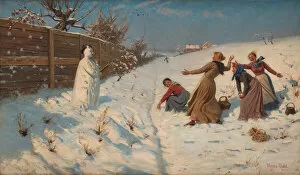 Country Village Gallery: Throwing snowballs