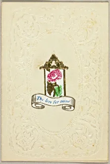 Valentines Card Prints: Thy Love for Mine (valentine), c.1830. Creator: Unknown
