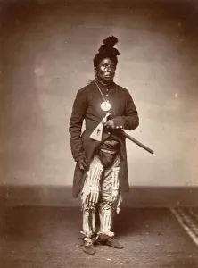 Tomahawk Prints: Ti ra wa hut Re sa ru (Sky Chief), ca. 1867. Creator: Attributed to Edric L. Eaton