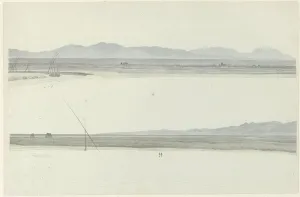 Tiber Prints: The Tiber at Fiumicino, c.1809-c.1812. Creator: Josephus Augustus Knip