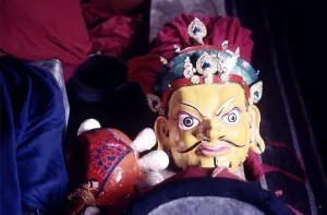 India Asia Prints: Tibetan Buddhist mask, Ladakh, India, 1988. Creator: Amanda Waite