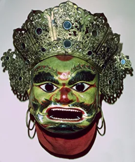 Tibetan mask used in ritual dance, c9th century