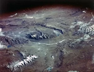 Himalayas Collection: The Tibetan Plateau seen from aboard the first Space Shuttle flight, April 1981. Creator: NASA