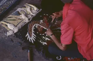 India Asia Prints: Tibetan refugee carpet project, Dharamsala, India, 1988. Creator: Amanda Waite