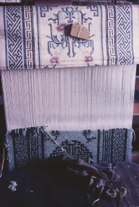 India Asia Prints: Tibetan refugee carpet project, Dharamsala, India, 1988. Creator: Amanda Waite