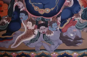 Thanka Prints: Tibetan refugee Thangka-painting project, Dharamsala, India, 1988. Creator: Amanda Waite