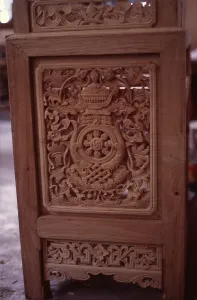 Workshop Prints: Tibetan refugee wood carving project, Dharamsala, India, 1988. Creator: Amanda Waite