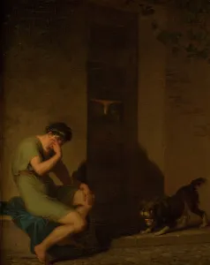 Abildgaard Nicolai Abraham Prints: Tibullus Lamenting outside the Door of his Beloved