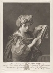 Oracle Prints: The Tiburtine Sibyl, ca. 1790. Creator: Girolamo Carattoni
