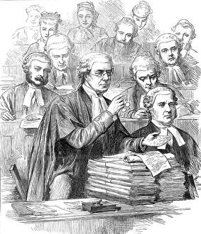 Legal Document Prints: The Tichborne Trial: Mr. Hawkins addressing the jury, 1874. Creator: Unknown