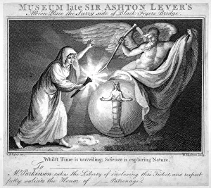 Skelton Prints: Ticket for the Leverian Museum, Albion Place, Southwark, London, c1805