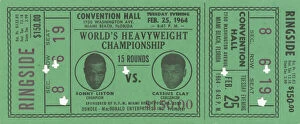 Ali Muhammad Gallery: Ticket for World Heavyweight Championship fight of Sonny Liston vs
