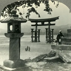 Where Tides climb Temple Stairs - the Famous Sacred Torii Gateway to the Shinto Shrine at Myajima Where Tides climb Temple Stairs - the Famous Sacred Torii Gateway to the Shinto Shrine at Myajima