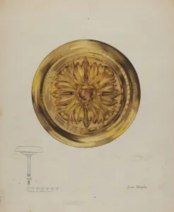 Grace Halpin Prints: Tie-back, c. 1937. Creator: Grace Halpin