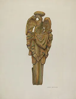 Wings Spread Prints: Tie-back, c. 1939. Creator: Harry Jennings