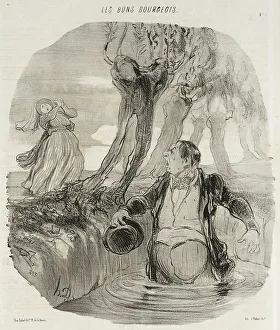Tiens Dorothée...voilà ou m'a conduit... 1846. Creator: Honore Daumier
