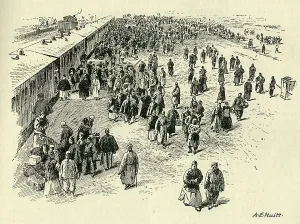 Edwards Prints: Tientsin Railway Station, c1900. Creator: A.E. Huitt