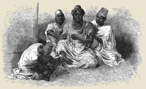 West Africa Prints: Tierno Ousman shampooed by his attendants; Journey from the Senegal to the Niger